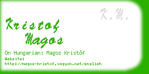 kristof magos business card