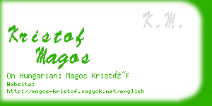 kristof magos business card